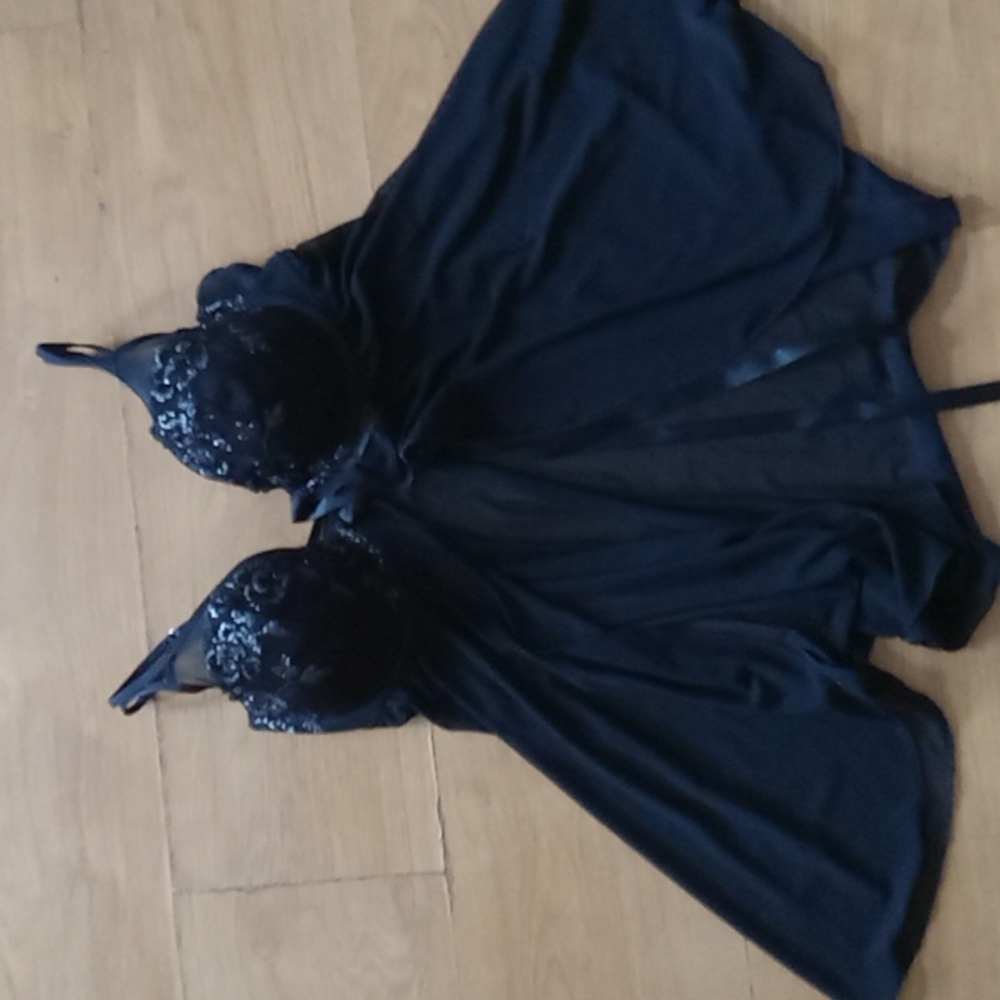 Black lingerie dress